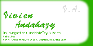 vivien andahazy business card